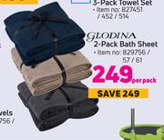 Glodina Bath Sheet-2's Per Pack
