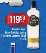 Russian Bear Triple Distilled Vodka-750ml Each