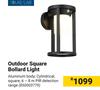 Solar Flair Outdoor Square Bollard Light