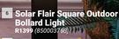 Solar Flair Square Outdoor Bollard Light