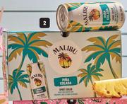Malibu Pina Colada Cans-24 x 300ml Per Case