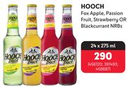 Hooch Fox Apple, Passion Fruit, Strawberry Or Blackcurrant NRBs-24 x 275ml