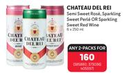 Chateau Del Rei Semi Sweet Rose, Sparkling Sweet Perle Or Sparkling Sweet Red Wine-2 x 6 x 250ml