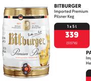 Bitburger Imported Premium Pilsner Keg-5L