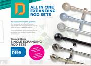 19mm & 25mm Single Expanding Rod Sets 19mm Rod Set