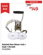 Ratchet 5 Ton 50mm + Tail + Hook + 9m Belt 81482864