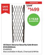 UD Doors Securus Security Gate Brown 813 x 2000mm 81488929