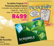 Scrabble Original Or Pictionary Board Game-Each