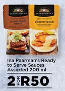 Ina Paarman's Ready To Serve Sauces Assorted-For 2 x 200ml