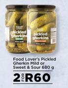 Food Lover's Pickled Gherkin Mild Or Sweet & Sour-For 2 x 680g
