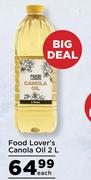 Food Lover's Canola Oil-2L Each