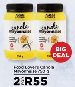 Food Lover's Canola Mayonnaise-For 2 x 750g