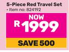 5-Piece Red Travel Set
