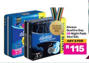 Always Quattro Day Or Night Pads-For Any 2 x 36s/32s