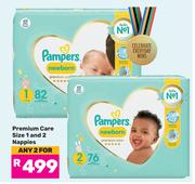 Pampers Premium Care (Size 1 And 2) Nappies-For Any 2