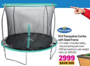 Bounceking 10 ft Trampoline Combo With Steel Frame