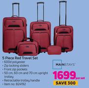 Mainstays 5 Piece Red Travel Set-Per Set