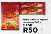 Fatti's & Moni's Spaghetti Or Macaroni-For 3 x 500g