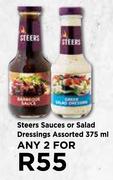 Steers Sauces Or Salad Dressings Assorted-For Any 2 x 375ml
