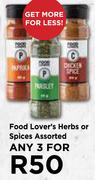 Food Lover's Herbs Or Spices Assorted-For Any 3