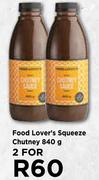 Food Lover's Squeeze Chutney-For 2 x 840g