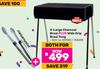Expert Grill X-Large Charcoal Braai Plus Megamaster Wide Grip Braai Tong-Both For 
