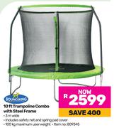 Bounceking 10 Ft Trampoline Combo With Steel Frame
