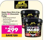 NPL Hyper Mass Xtrm Vanilla Or Chocolate Fudge-4Kg Each