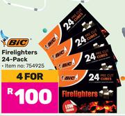 Bic Firelighters 24 Pack-For 4