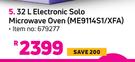 Samsung 32L Electronic Solo Microwave Oven ME9114S1/XFA