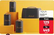 Aqua Bread Bin & Canisters-Each