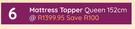 Mattress Topper Queen 152cm