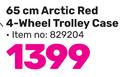 Travelwize 65cm Arctic Red Or Navy 4 Wheel Trolley Case