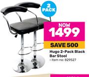 Hugo 2 Pack Black Bar Stool