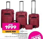 Mainstays 5 Piece Red Travel Set