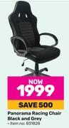 Panorama Racing Chair Black & Grey