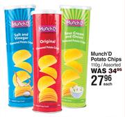 Munch'D Potato Chips Assorted-110g Each