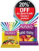 Munch'D Jellies Or Gums Assorted-125g