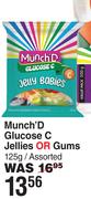 Munch'D Glucose C Jellies Or Gums Assorted-125g