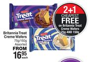 Britania Treat Creme Wafers Assorted-75g/150g Each