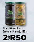 Ficacci Olives (Black, Green Or Pimento)-For 2 x 140g
