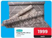 Multi Flor Shaggy Rug 160 x 230cm-Each