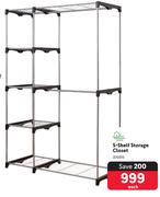 The Laundry House 5 Shelf Storage Closet-Each