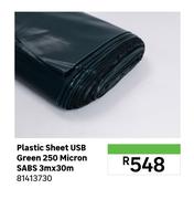 Plastic Sheet USB Green 250 Micron SABS 81413730-3m x 30m