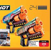 Zuru X-Shot Skins Griefer Blaster 2 Or Dread-Each
