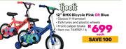 Hook 12" BMX Bicycle (Pink Or Blue)-Each