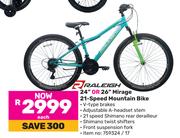 Raleigh 24"Or 26" Mirage 21-Speed Mountain Bike-Each