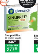 Sinupret Plus 40 Coated Tablets