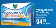 Vicks Vapo Lozenges Xtra Strong 16 Lozenges Assorted-Per Pack