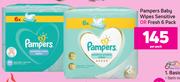 Pampers Baby Wipes Sensitive Or Fresh 6 Pack- Per Pack